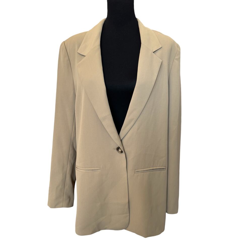 New ~ STELLA NOVA ~ Women's Brown Fall One-Button Blazer Size US 8 EU 38